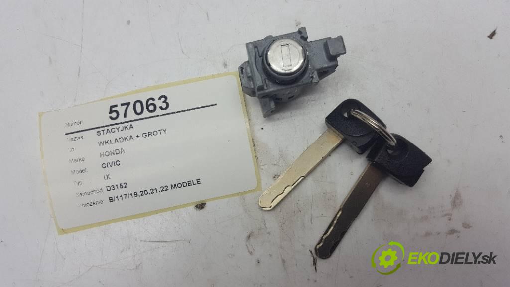 HONDA CIVIC IX 2012 141 kW IX 1798 spinačka WKŁADKA + GROTY (Spínacie skrinky a kľúče)