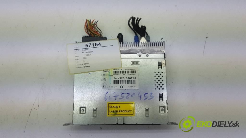 CITROEN DS5  2013 163 kW X 1997 RADIO 9678666380 (Audio zariadenia)