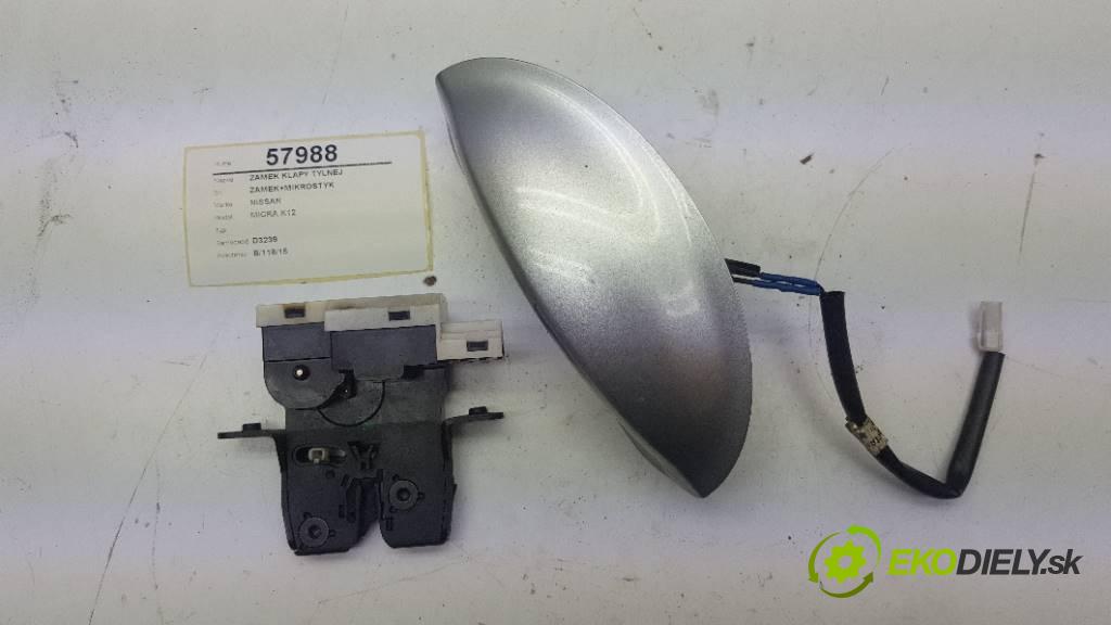 NISSAN MICRA K12   2003 65 kW    1240 zámok dverí zad ZAMEK+MIKROSTYK