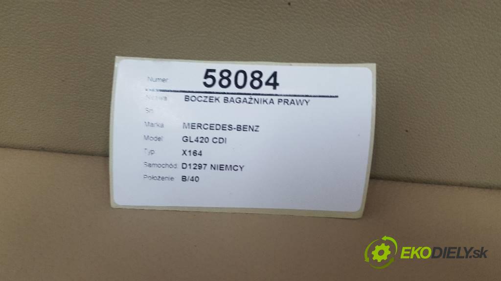 MERCEDES-BENZ GL420 CDI X164 2007 306 kW X164 4.0 čalúnenie kufra pravy
