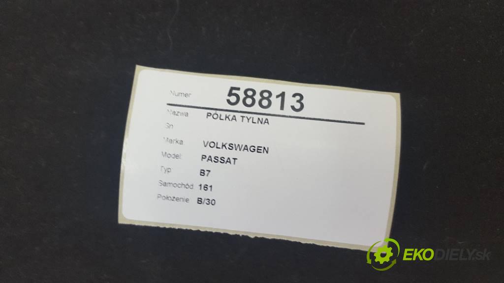 VOLKSWAGEN PASSAT B7 2010  B7 1968 pláto zadní část  (Plata kufrů)