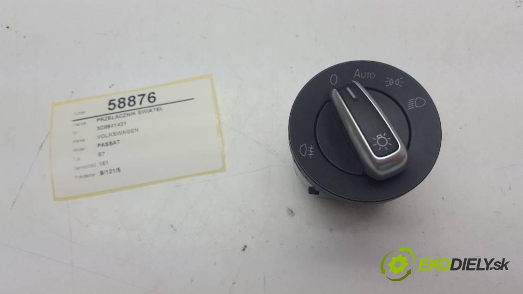 VOLKSWAGEN PASSAT B7 2010  B7 1968 Prepínač svetiel 3C8941431 (Prepínače, spínače, tlačidlá a ovládače kúrenia)