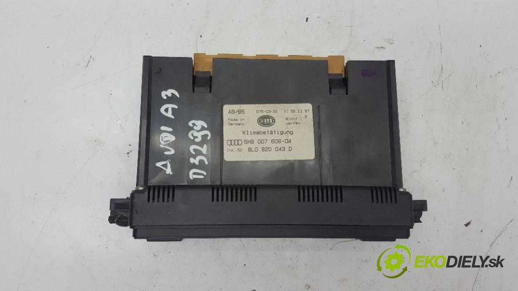 AUDI A3   1997 125 kW      1781 Panel ovládaní topení 8L0820043D 5HB007608-04 (Ovládaní topení a přepínače)