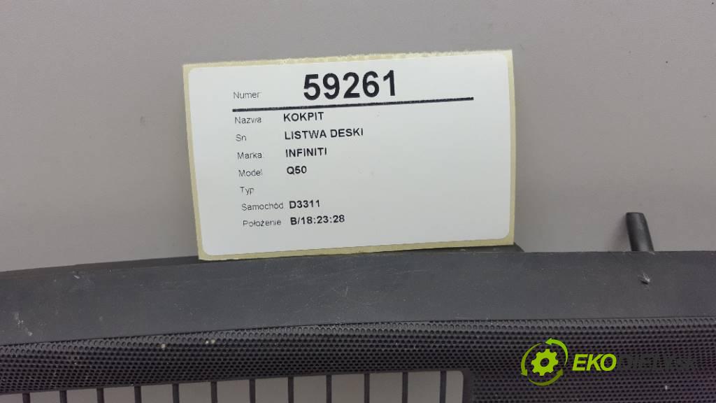 INFINITI Q50   2015 170 kW      2143 Palubná doska LISTWA DESKI  (Palubné dosky)