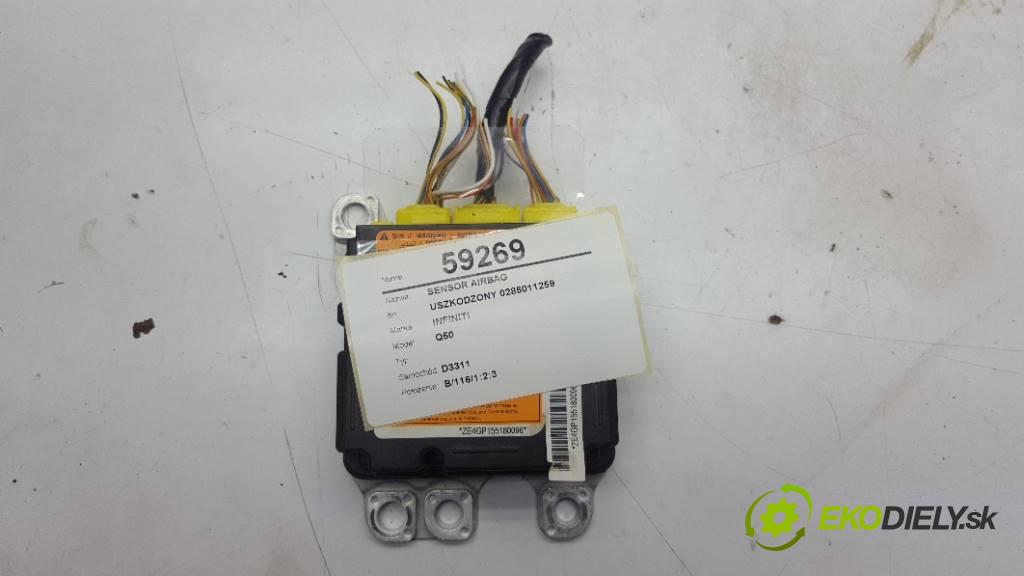 INFINITI Q50   2015 170 kW      2143 senzor airbag USZKODZONY 0285011259 (Snímače)