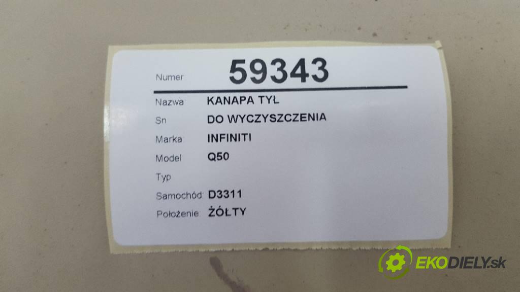 INFINITI Q50   2015 170 kW     2143 sedadlo zadní část DO WYCZYSZCZENIA  (Sedačky, sedadla)