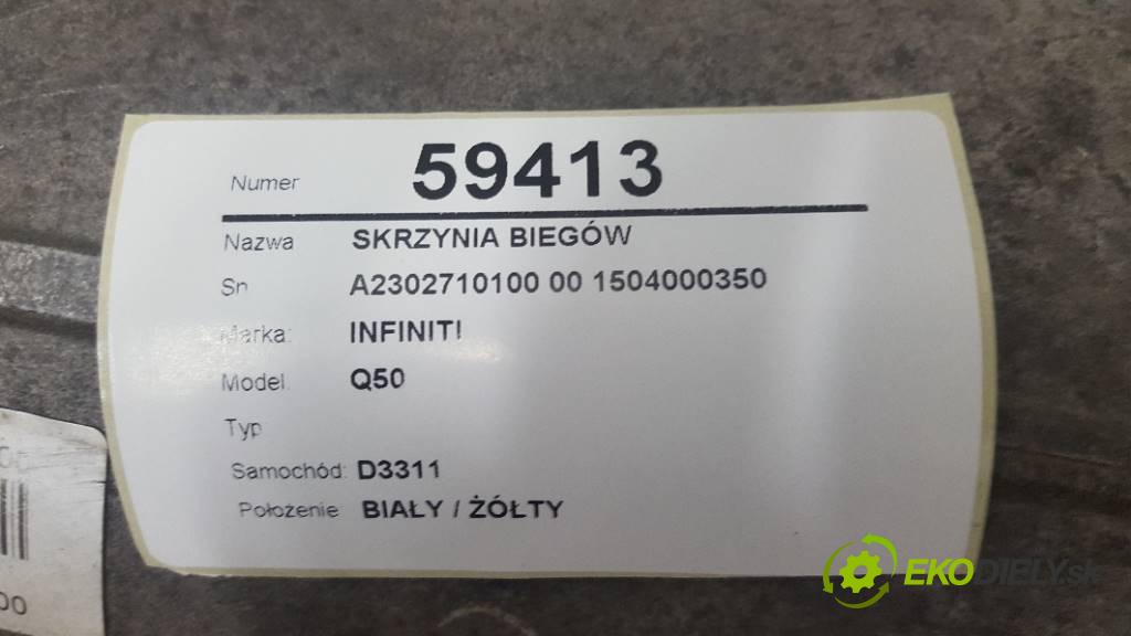 INFINITI Q50   2015 170 kW      2143 převodovka A2302710100 00 1504000350 (Převodovky)