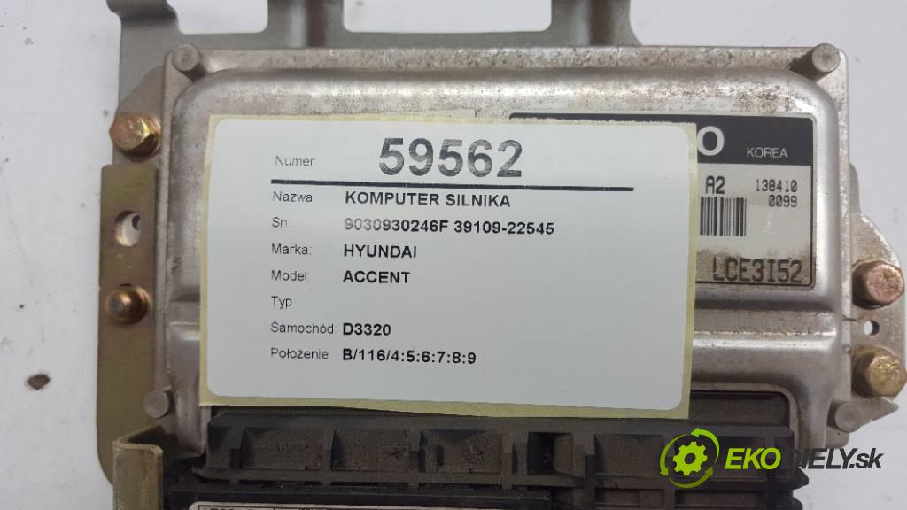 HYUNDAI  ACCENT   2003 90 kW      1495 riadiaca jednotka Motor 9030930246F 39109-22545 (Riadiace jednotky)