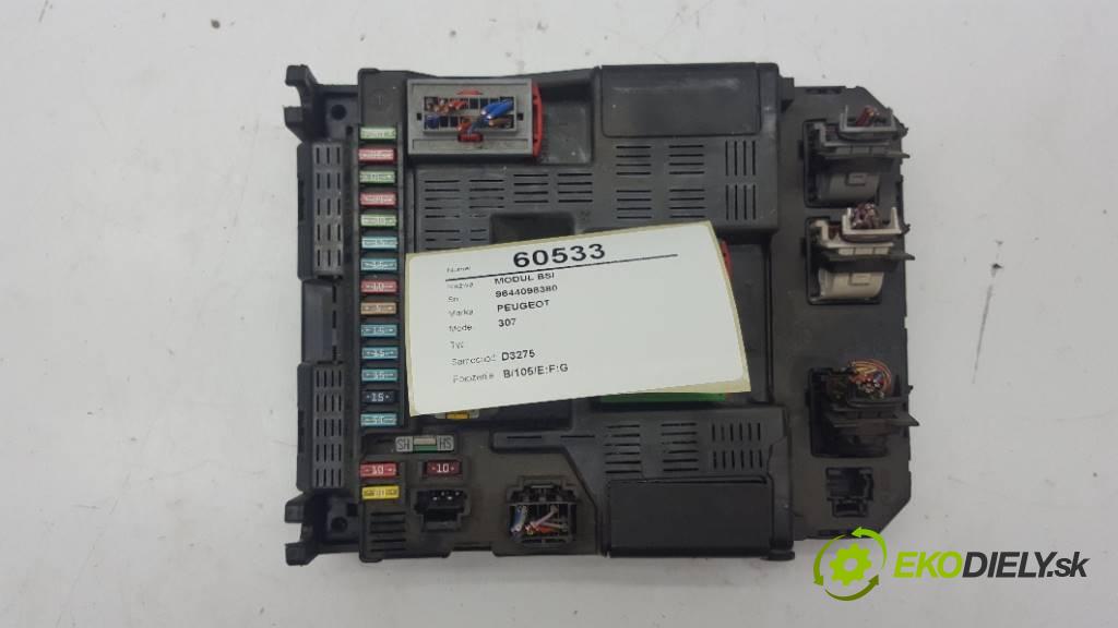 PEUGEOT 307   2007 109 kW      1587 modul BSI 9644098380 (Pojistkové skříňky)