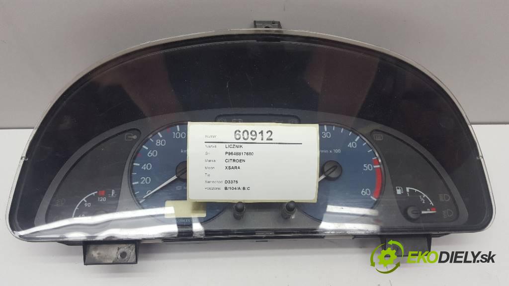 CITROEN XSARA  2002 90 kW      1997 Prístrojovka P9648817680 (Prístrojové dosky, displeje)