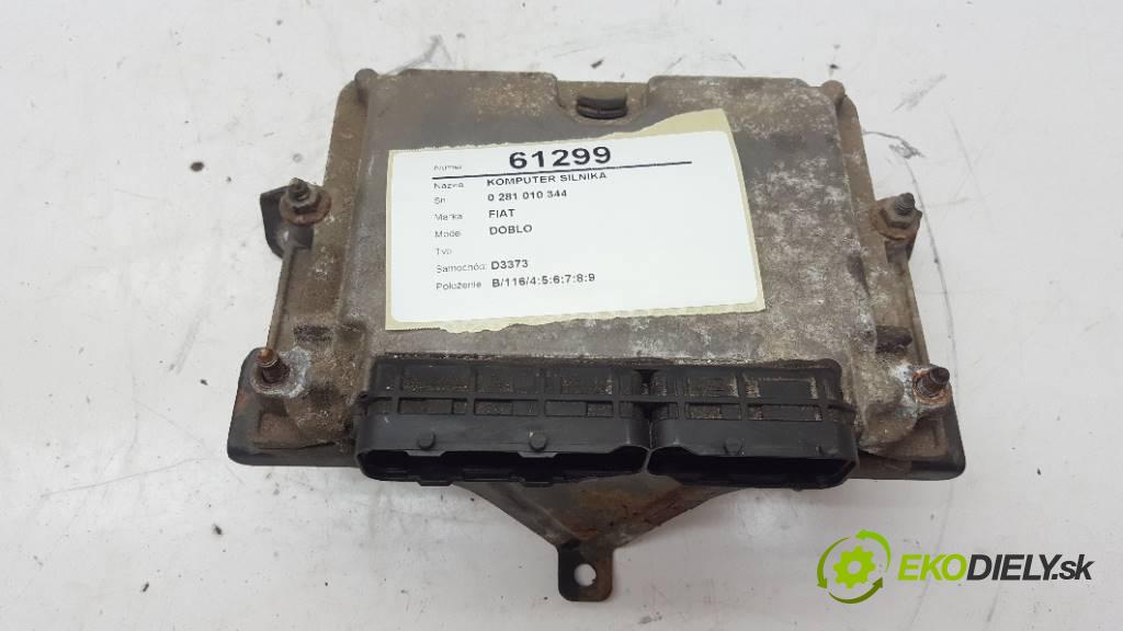 FIAT DOBLO  2003 74,00KW     1910 riadiaca jednotka Motor 0 281 010 344 (Riadiace jednotky)