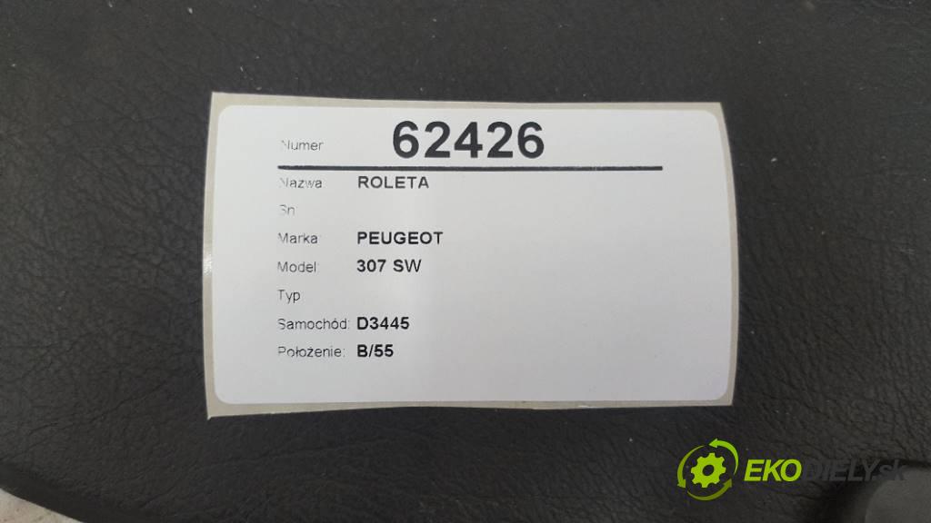 PEUGEOT 307 SW  2005 80KW       1560 Roleta  (Rolety kufru)