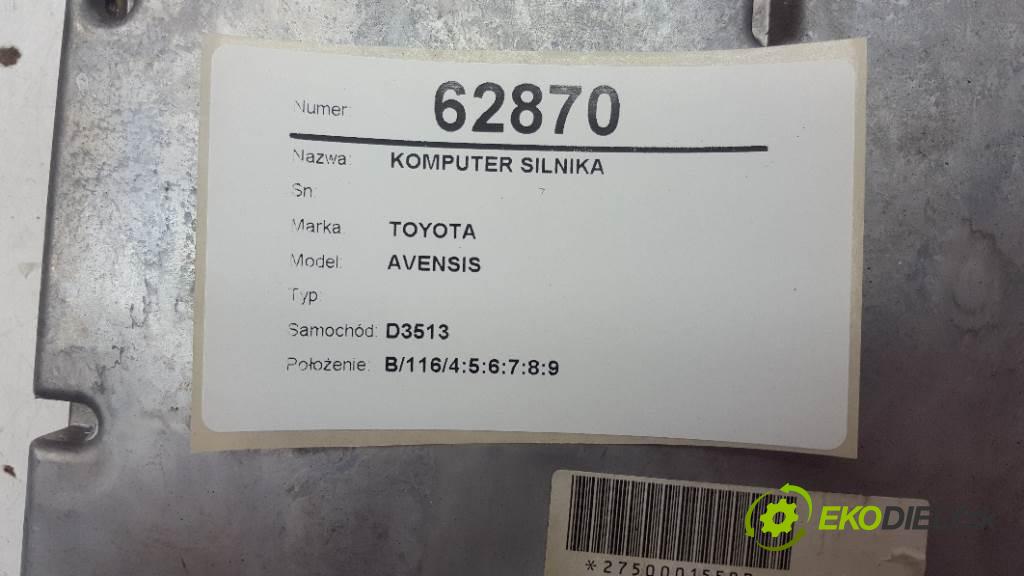 TOYOTA AVENSIS  2001 110kW      1998 riadiaca jednotka Motor  (Riadiace jednotky)