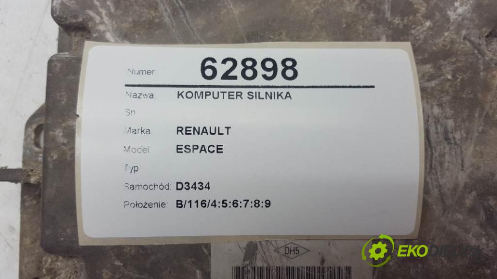 RENAULT ESPACE  2004 130kW          2958 riadiaca jednotka Motor  (Riadiace jednotky)