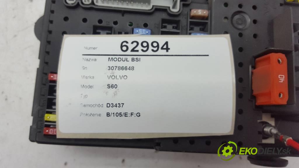 VOLVO S60  2008 103kW           2435 modul BSI 30786648 (Pojistkové skříňky)