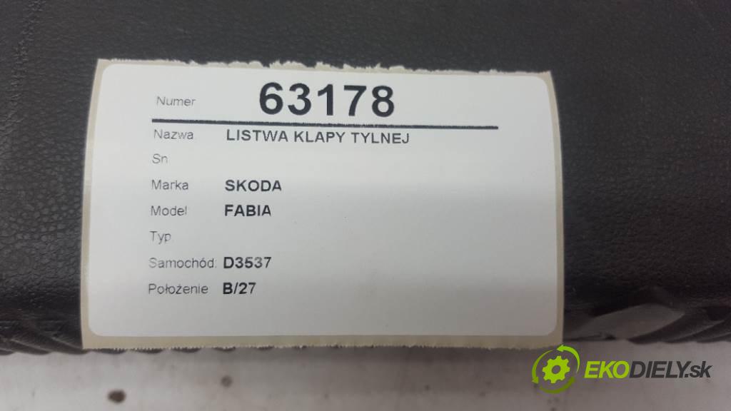 SKODA FABIA  2013 63kW           1390 Lišta dverí zad  (Lišty)