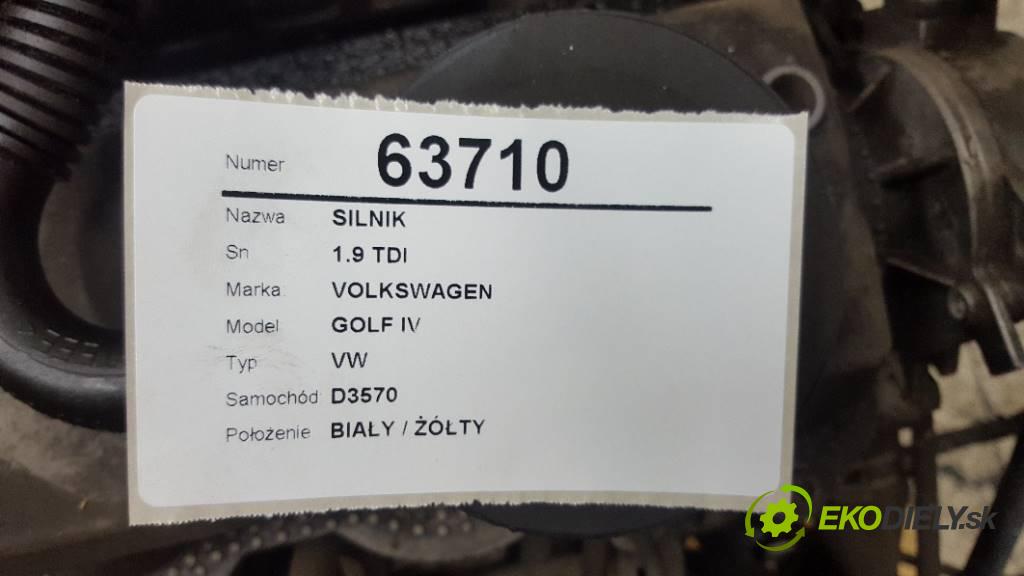 VOLKSWAGEN GOLF IV VW 1998 66kW VW 1896 Motor 1.9 TDI (Motory (kompletné))