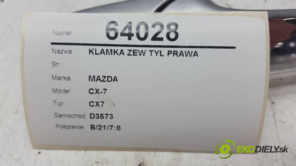 MAZDA CX-7 CX7 2008 260 kW CX7 2261 Kľučka vonkajšia zad pravá