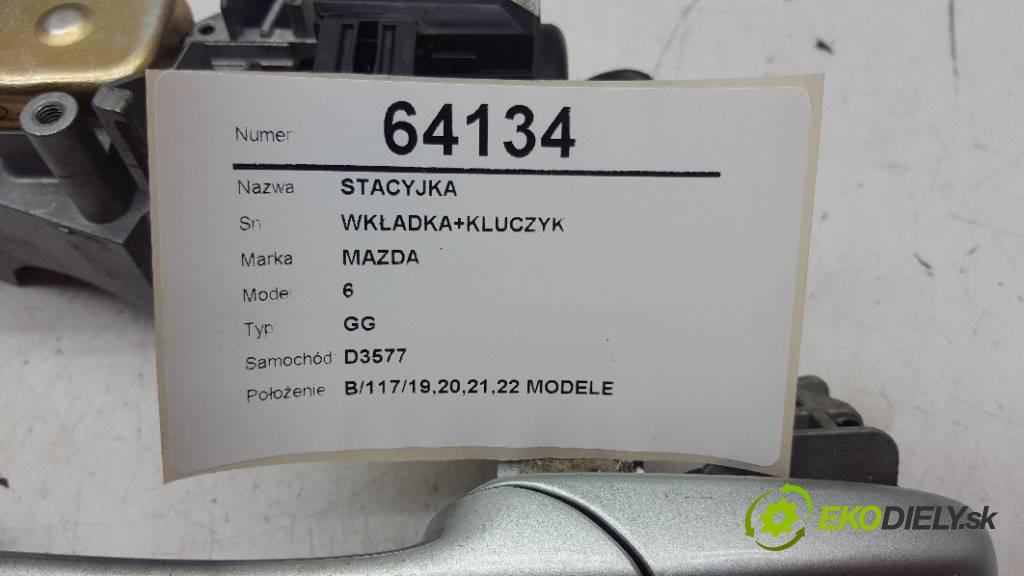 MAZDA 6 GG 2003 136 kW GG 1998 spinačka WKŁADKA+KLUCZYK (Spínacie skrinky a kľúče)