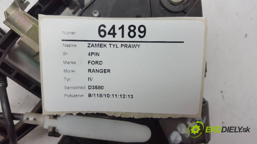 FORD RANGER IV 2012 150 kW IV 2198,00 zámok zadní část pravý 4PIN