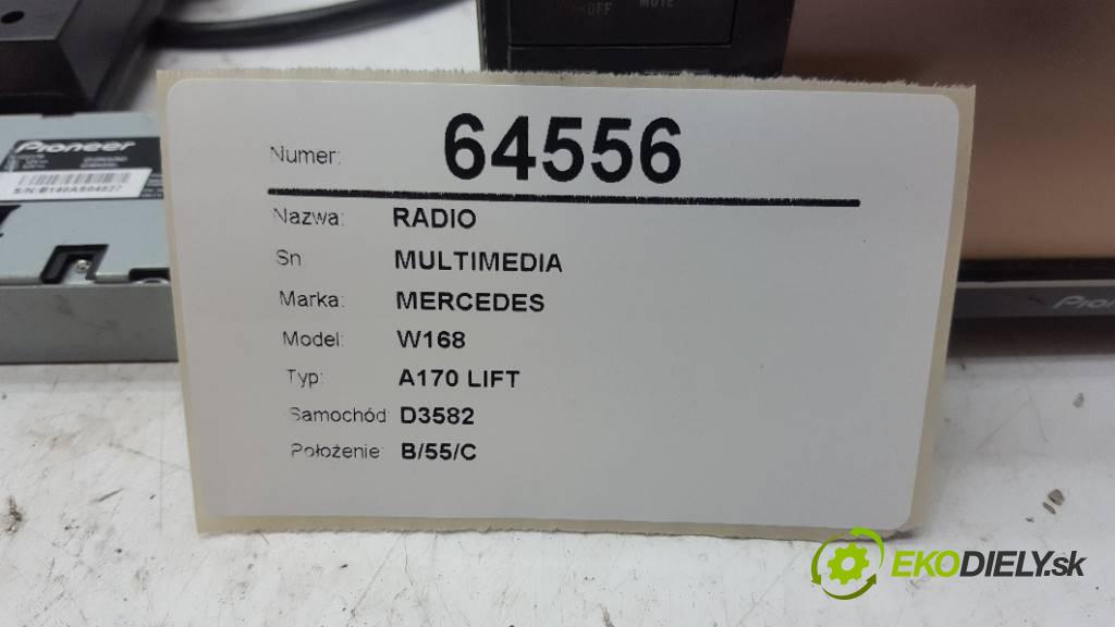 MERCEDES W168 A170 LIFT 2004 70kW A170 LIFT 1689 RADIO MULTIMEDIA (Audio zariadenia)