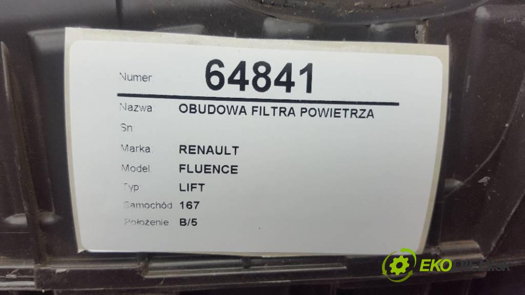 RENAULT FLUENCE LIFT 2013 81kW LIFT 1461 Obal filtra vzduchu  (Obaly filtrov vzduchu)