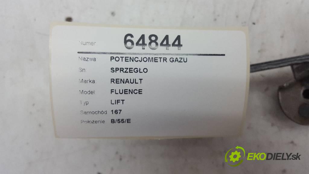 RENAULT FLUENCE LIFT 2013 81kW LIFT 1461 Potenciometer plynového pedálu SPRZEGŁO (Pedále)