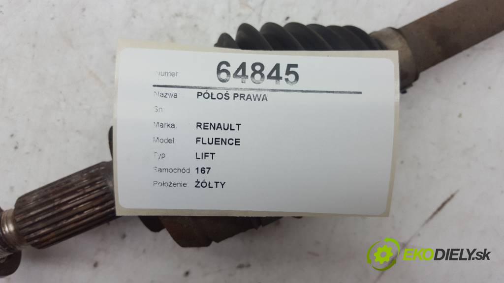 RENAULT FLUENCE LIFT 2013 81kW LIFT 1461 poloos pravá  (Poloosy)