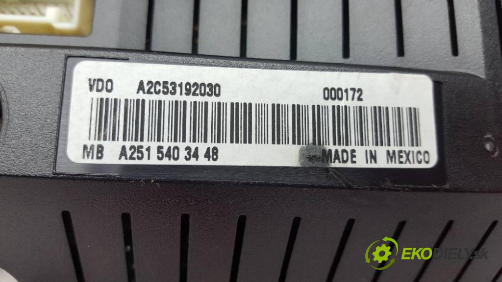 MERCEDES-BENZ R350 4 MATIC 2007 200kW 4 MATIC 3498 Prístrojovka 251 540 34 48 (Prístrojové dosky, displeje)