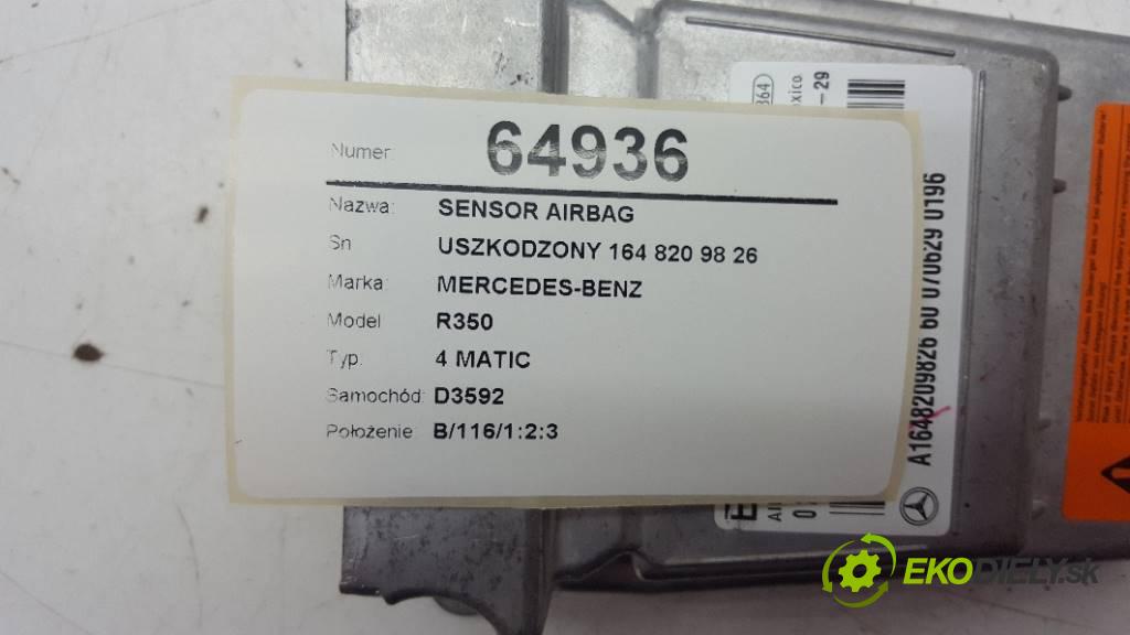 MERCEDES-BENZ R350 4 MATIC 2007 200kW 4 MATIC 3498 senzor airbag USZKODZONY 164 820 98 26 (Snímače)