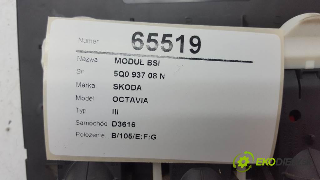 SKODA OCTAVIA III 2014 110kW III 1968 Modul BSI 5Q0 937 08 N (Poistkové skrinky)