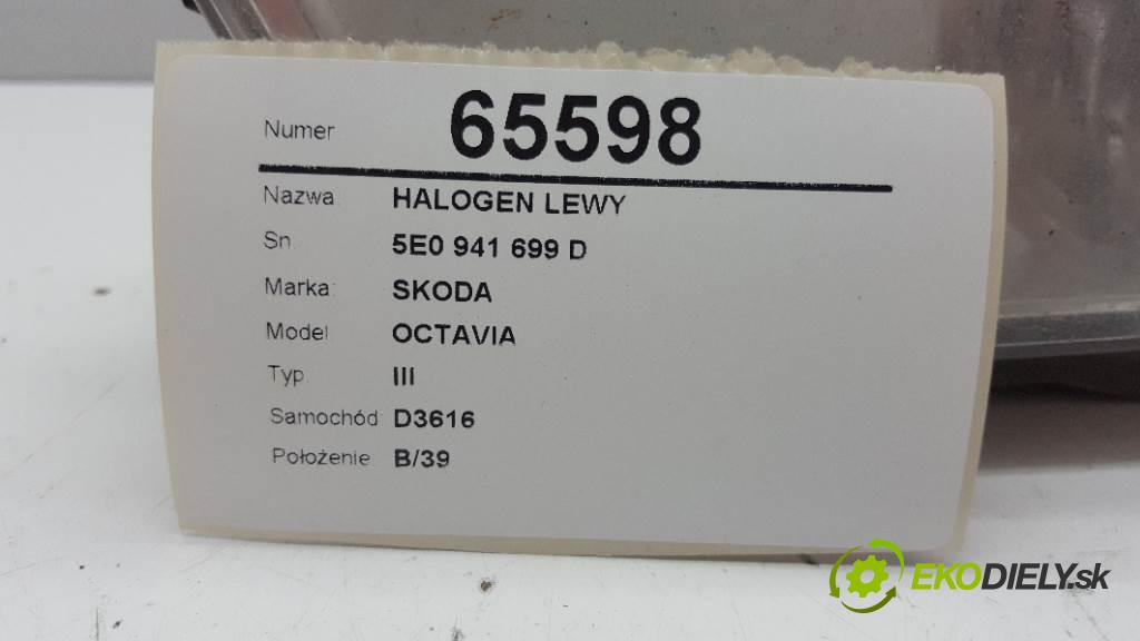 SKODA OCTAVIA III 2014 110kW III 1968 hmlové svetlo, hmlovka levý 5E0 941 699 D