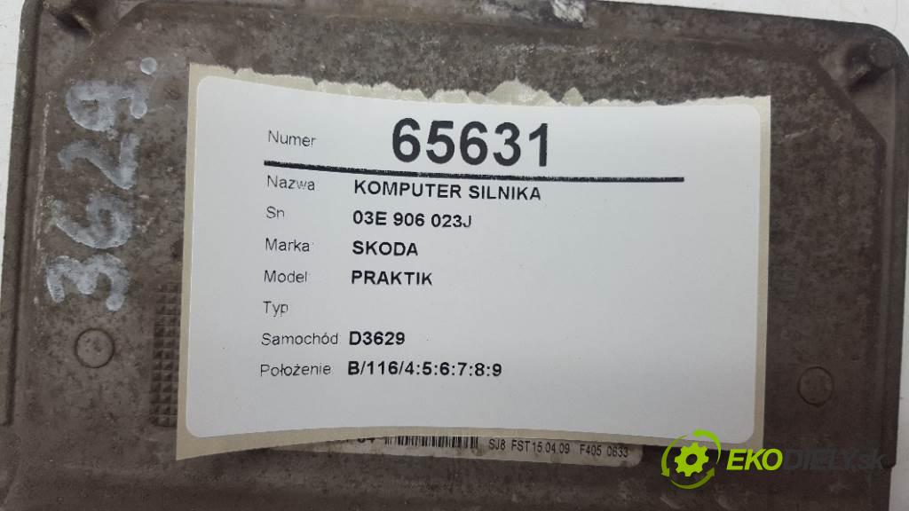 SKODA PRAKTIK   2009 63kW      1198 riadiaca jednotka Motor 03E 906 023J (Riadiace jednotky)