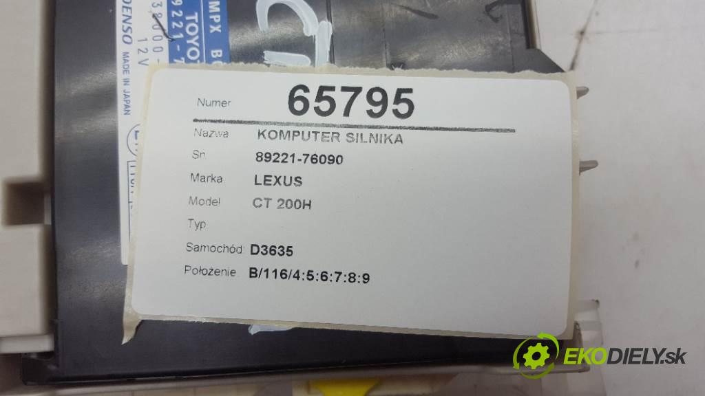 LEXUS CT 200H   2014 73kW   1798 riadiaca jednotka Motor 89221-76090 (Riadiace jednotky)