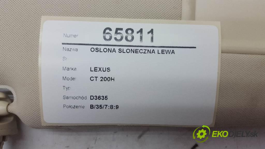 LEXUS CT 200H   2014 73kW   1798 Clona SLUNNÝ: ľavá strana