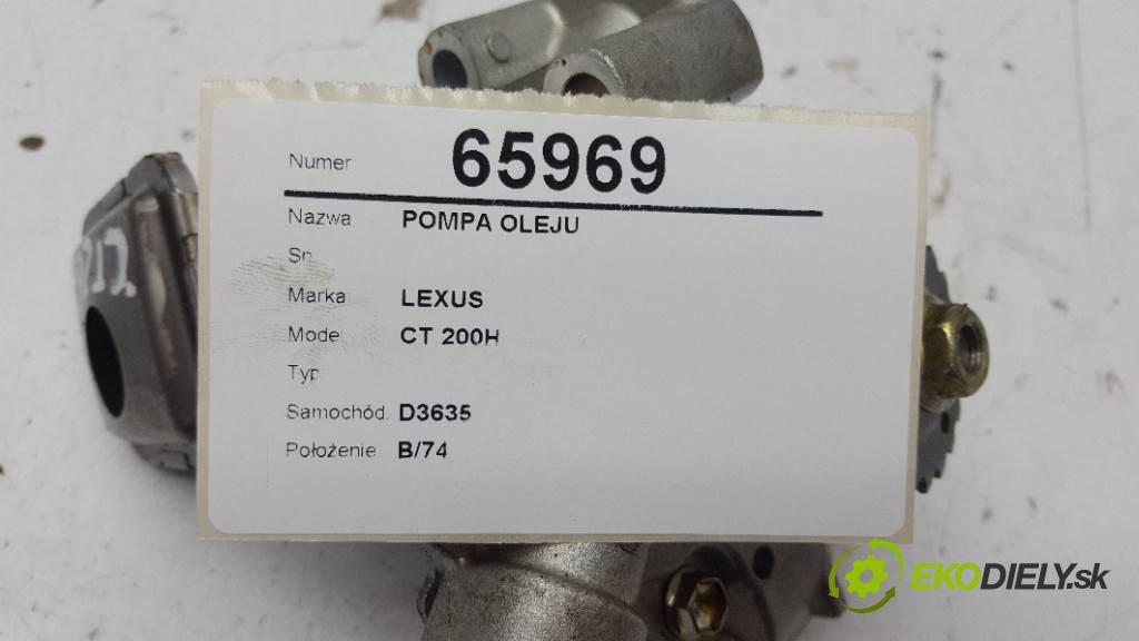 LEXUS CT 200H   2014 73kW   1798 Pumpa oleja  (Olejové pumpy)