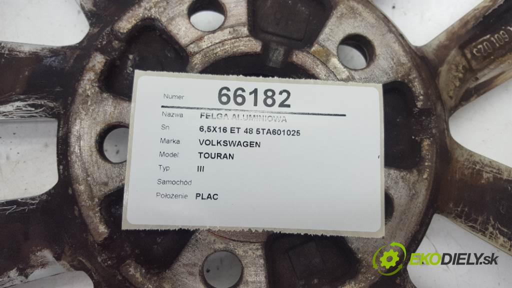 VOLKSWAGEN TOURAN    III  disk 6,5X16 ET 48 5TA601025 (Hliníkové)