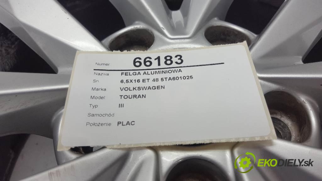 VOLKSWAGEN TOURAN    III  disk 6,5X16 ET 48 5TA601025 (Hliníkové)