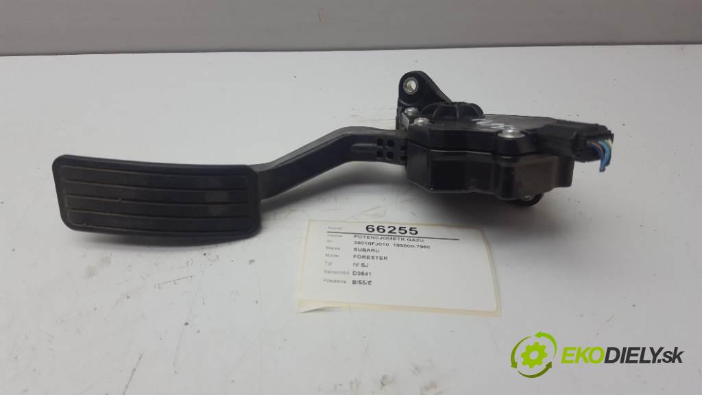 SUBARU FORESTER IV SJ 2013 108kW IV SJ 1998 Potenciometer plynového pedálu 36010FJ010  198800-7960 (Pedále)