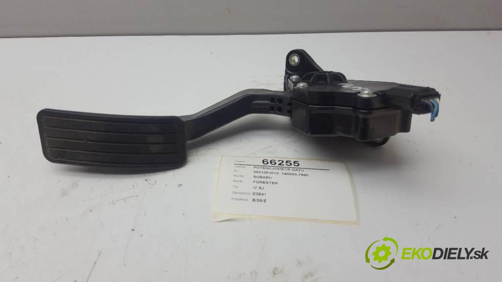 SUBARU FORESTER IV SJ 2013 108kW IV SJ 1998 Potenciometer plynového pedálu 36010FJ010  198800-7960 (Pedále)