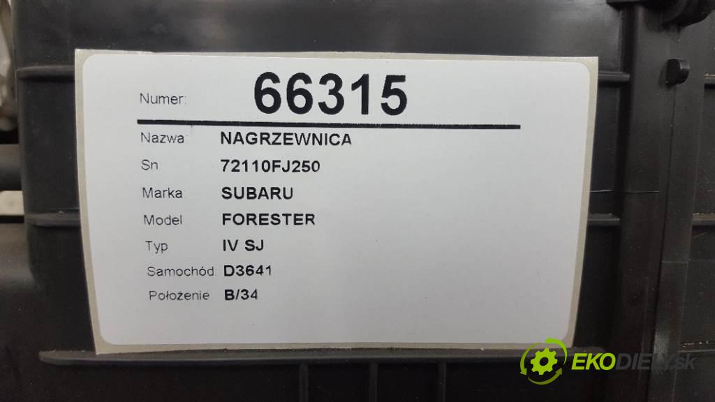 SUBARU FORESTER IV SJ 2013 108kW IV SJ 1998 Výhrevné teleso, radiátor kúrenia 72110FJ250 (Radiátory kúrenia)