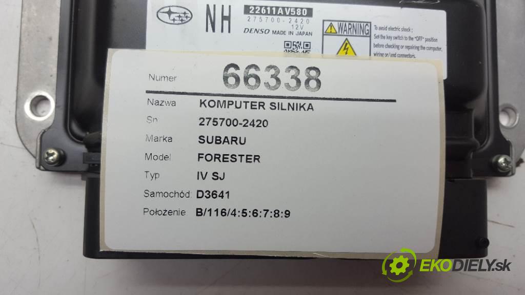 SUBARU FORESTER IV SJ 2013 108kW IV SJ 1998 riadiaca jednotka Motor 275700-2420 (Riadiace jednotky)