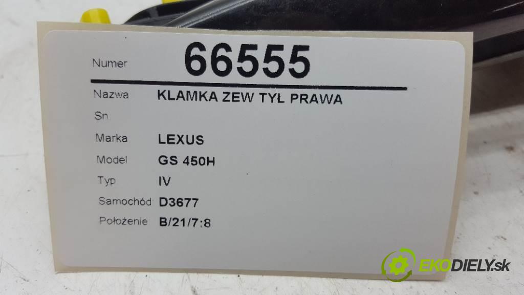 LEXUS GS 450H IV 2012 215kW IV 3456 Kľučka vonkajšia zad pravá