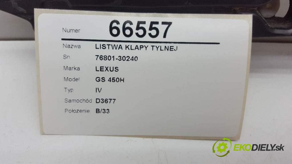 LEXUS GS 450H IV 2012 215kW IV 3456 Lišta dverí zad 76801-30240 (Lišty)