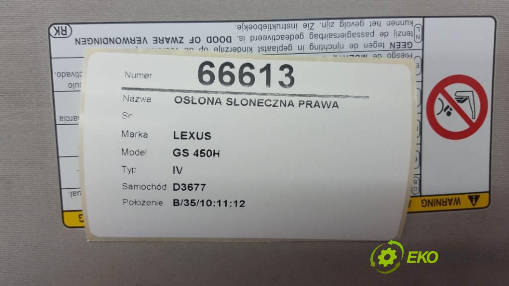 LEXUS GS 450H IV 2012 215kW IV 3456 Clona SLUNNÝ: pravá