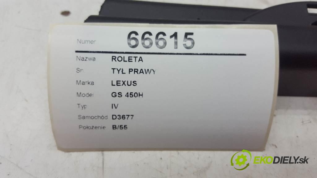 LEXUS GS 450H IV 2012 215kW IV 3456 Roleta TYŁ PRAWY  (Rolety kufru)