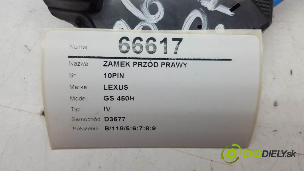 LEXUS GS 450H IV 2012 215kW IV 3456 zámok přední část pravý 10PIN
