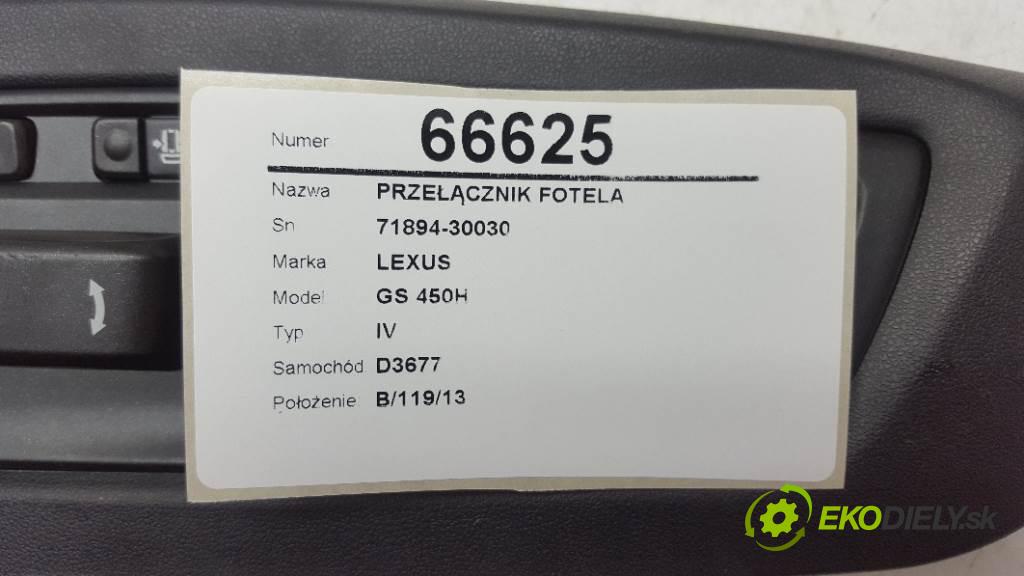 LEXUS GS 450H IV 2012 215kW IV 3456 Prepínač sedačky 71894-30030