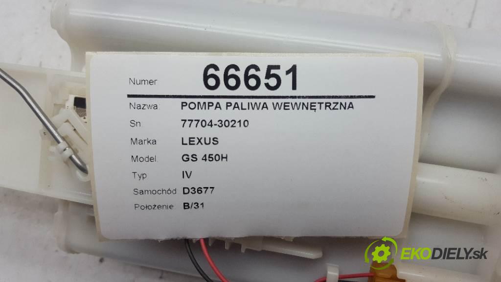 LEXUS GS 450H IV 2012 215kW IV 3456 pumpa paliva vnitřní 77704-30210 (Palivové pumpy, čerpadla)