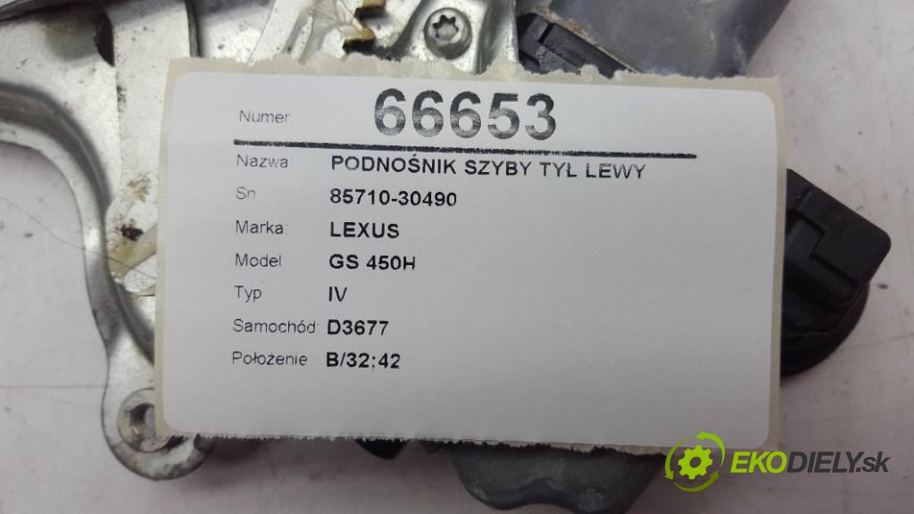 LEXUS GS 450H IV 2012 215kW IV 3456 mechanismus okna zadní část levý 85710-30490
